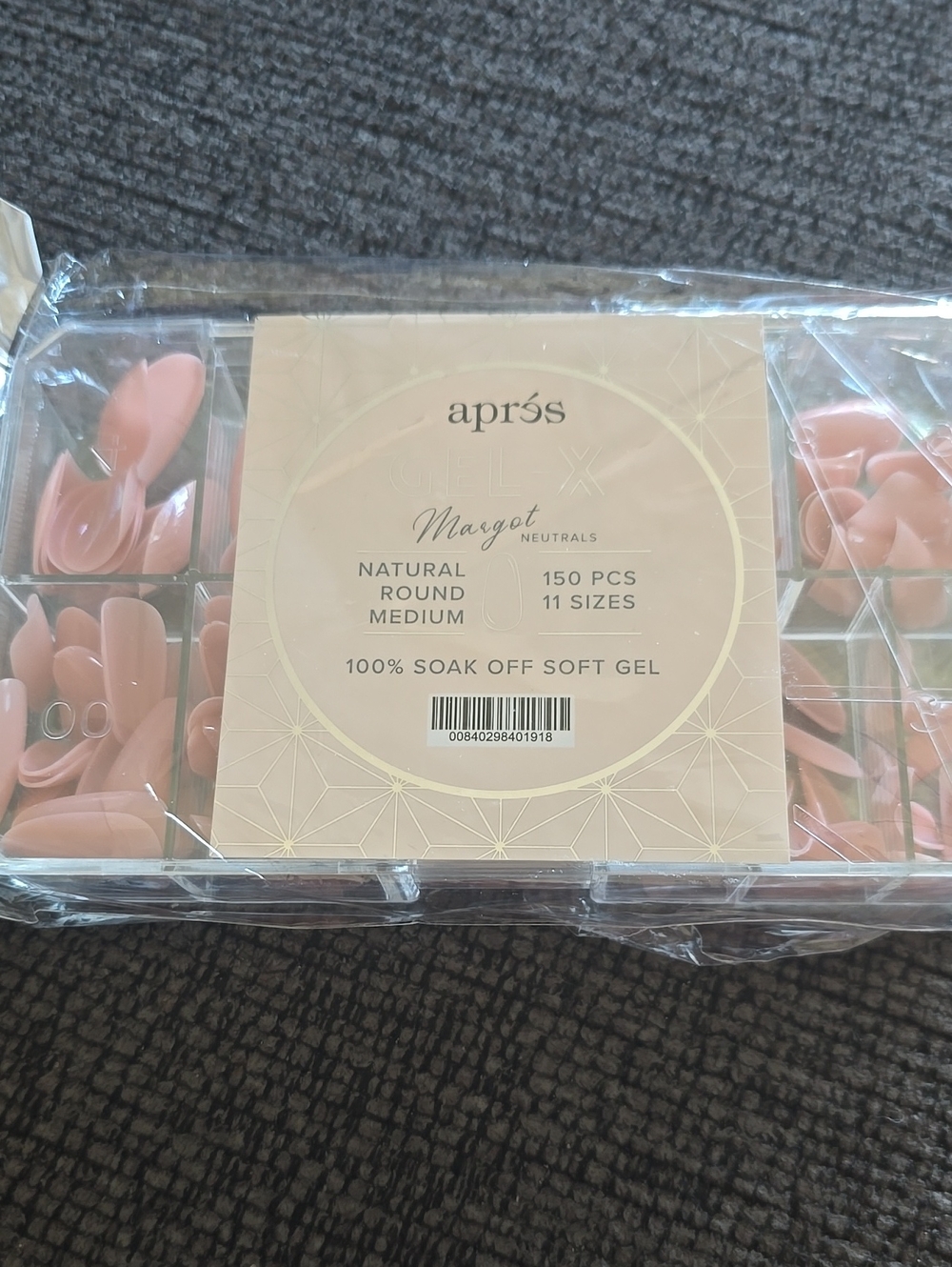 margot Natural Round Medium Soak-Off Soft Gel Nail Tips - Pink